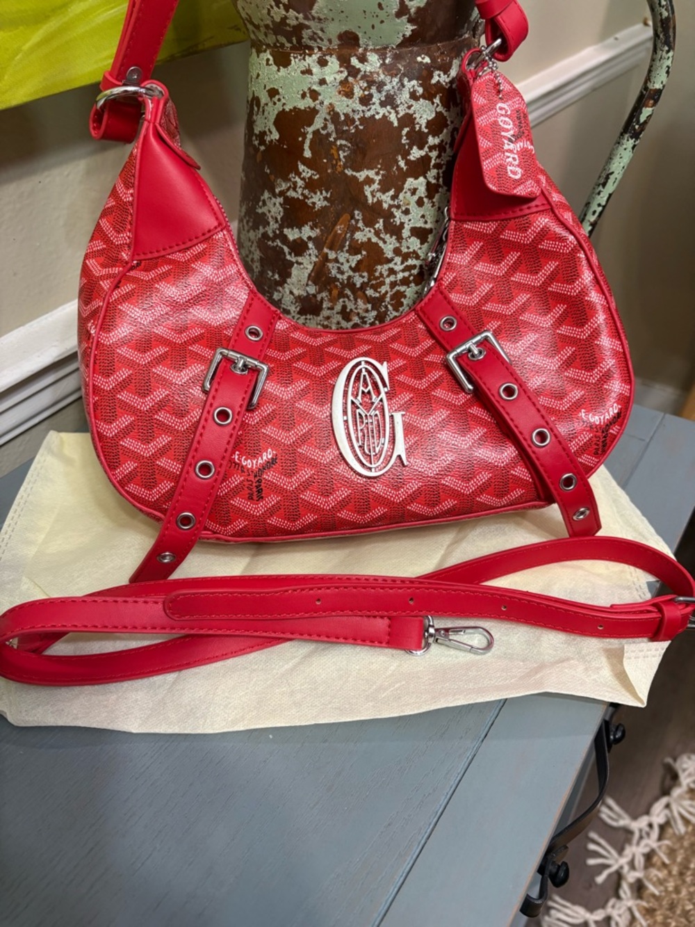Designer Inspired Shoulder Bag with Removable Strap